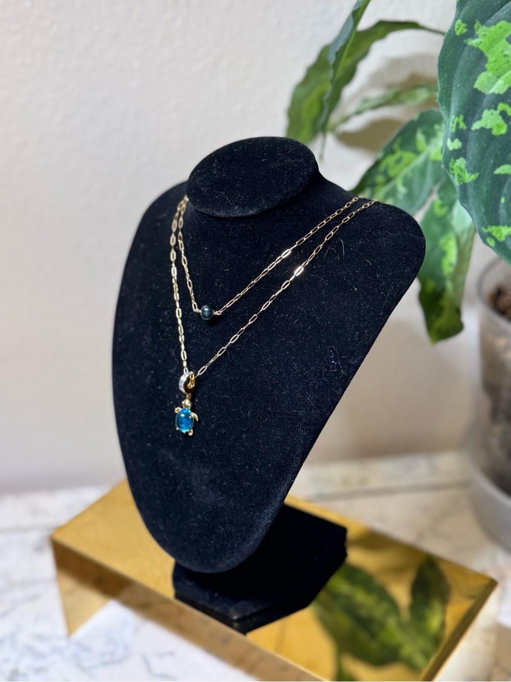 18K Gold Filled Turtle Pendant, with Real Saltwater Pearl- ‼️HANDMADE‼️ - Picture 8 of 9
